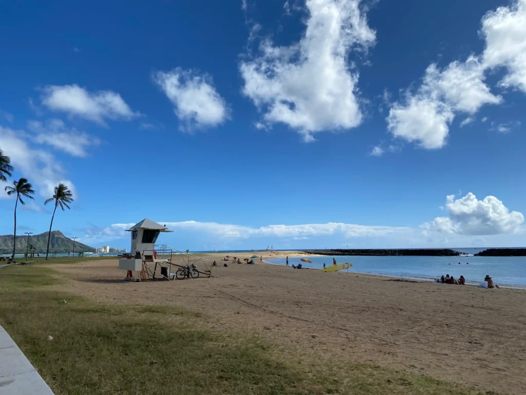 Strände Oahu-Magic Island Lagoon